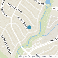 Map location of 1422 Alma Drive, Austin, TX 78753