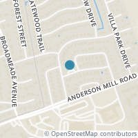 Map location of 8830 Cainwood Lane, Austin, TX 78729