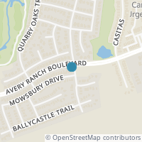 Map location of 14528 Mowsbury Drive, Austin, TX 78717