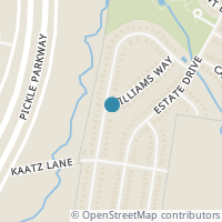 Map location of 100 Williams Way, Hutto, TX 78634