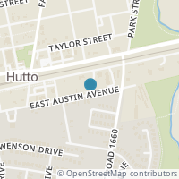 Map location of 300 E Austin Ave, Hutto TX 78634