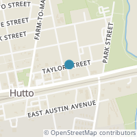 Map location of 201 Taylor St, Hutto TX 78634