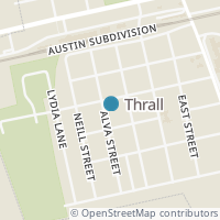 Map location of 303 Alva, Thrall TX 76578