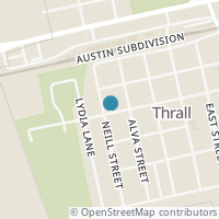 Map location of 301 W Sheldon Ave, Thrall TX 76578