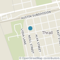 Map location of 203 Neill St, Thrall TX 76578