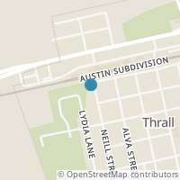Map location of 102 Neill St, Thrall TX 76578