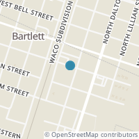Map location of 205 S Evie St, Bartlett TX 76511