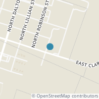 Map location of 606 E Clark St, Bartlett TX 76511