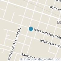 Map location of 543 W Jackson St, Bartlett TX 76511