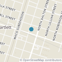 Map location of 202 E Clark St, Bartlett TX 76511