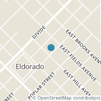 Map location of 10 E Hill Ave, Eldorado TX 76936
