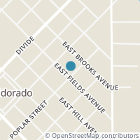 Map location of 110 E Fields Ave, Eldorado TX 76936