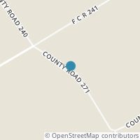 Map location of 250 Fcr 271, Oakwood TX 75855