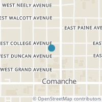 Map location of 306 N Houston St, Comanche TX 76442
