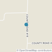 Map location of 1960 County Road 419, Comanche TX 76442