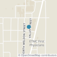 Map location of 801 Valley St, Frankston TX 75763