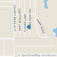 Map location of 11366 Hillside Dr, Frankston TX 75763