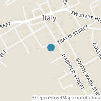 Map location of 108 W Travis St, Italy TX 76651