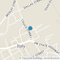 Map location of 200 N Couch St, Italy TX 76651