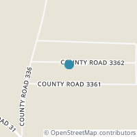 Map location of 156 County Road 3362, De Berry TX 75639