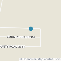 Map location of County Road 3363, De Berry TX 75639