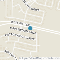 Map location of 1128 Maplewood Lane, Crowley, TX 76036