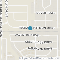 Map location of 1156 Richard Pittmon Drive, DeSoto, TX 75115