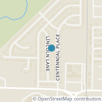 Map location of 208 Lincoln Lane, Crowley, TX 76036
