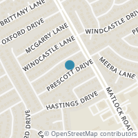 Map location of 1709 Prescott Drive, Mansfield, TX 76063