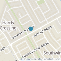Map location of 634 Silvertop Road, Arlington, TX 76002