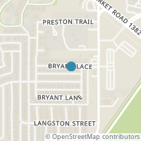 Map location of 307 Bryan Place, Cedar Hill, TX 75104