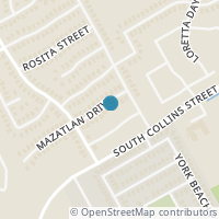 Map location of 940 Mazatlan Drive, Arlington, TX 76002