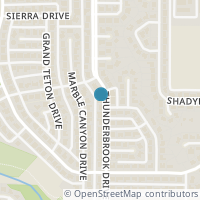 Map location of 1345 Thunderbrook Drive, DeSoto, TX 75115