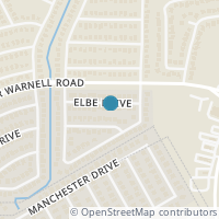 Map location of 810 Elbe Drive, Arlington, TX 76001