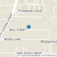 Map location of 1119 Bell Street, Arlington, TX 76001