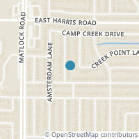Map location of 7507 Quail Ridge Drive, Arlington, TX 76002