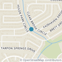 Map location of 8113 Hulen Park Circle, Fort Worth, TX 76123