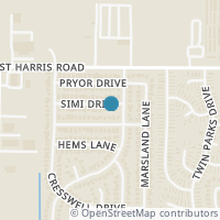 Map location of 826 Simi Drive, Arlington, TX 76001