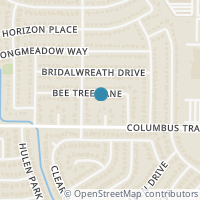 Map location of 3749 Bee Tree Lane, Fort Worth, TX 76133
