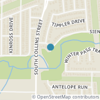 Map location of 1308 Sienna Drive, Arlington, TX 76002
