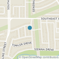 Map location of 6604 Terrace Glen Drive, Arlington, TX 76002