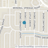 Map location of 6306 Avanti Drive, Arlington, TX 76001