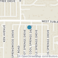 Map location of 6004 Cool Springs Drive, Arlington, TX 76001