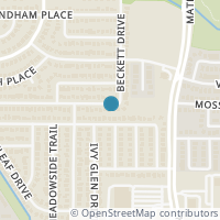 Map location of 806 Ashmount Lane, Arlington, TX 76017
