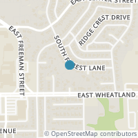 Map location of 722 S Forest Lane, Duncanville, TX 75116