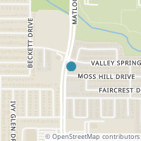 Map location of 101 Moss Hill Drive, Arlington, TX 76018