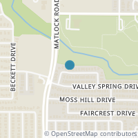 Map location of 105 Caprock Drive, Arlington, TX 76018