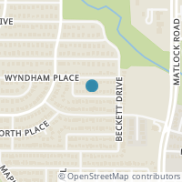 Map location of 817 Bracken Place, Arlington, TX 76017