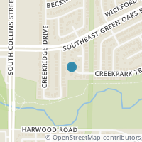 Map location of 1501 Creekpark Court, Arlington, TX 76018
