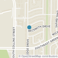 Map location of 1401 Beckwith, Arlington, TX 76018